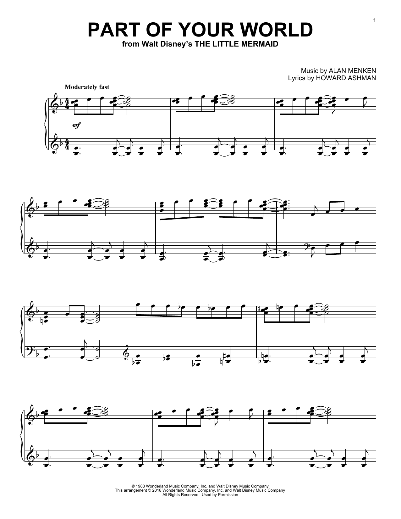 Produktbild zu: Part Of Your World [Jazz version] (from The Little Mermaid)
