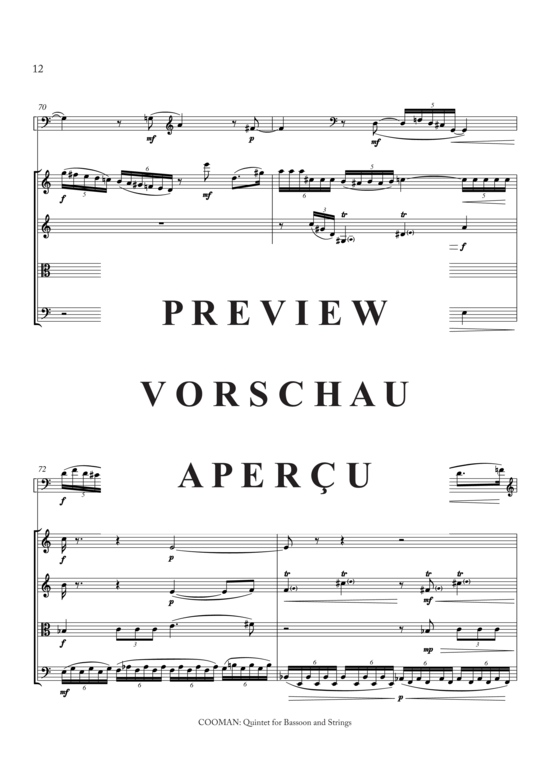 Product gallery: Page 13 of 21 Quintett für Fagott und Streicher, , 