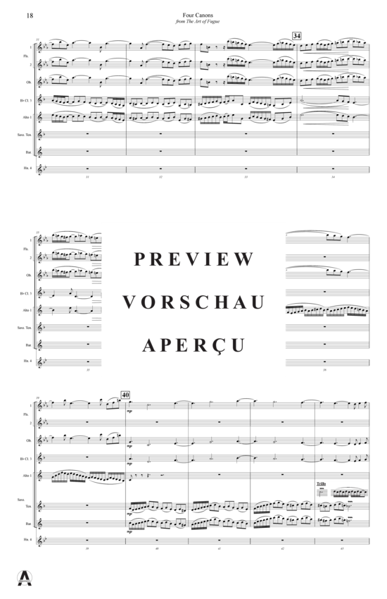 Produktgalerie: Seite 20 von 20 Vier Kanon aus Kunst der Fuge , , (Concert Band)