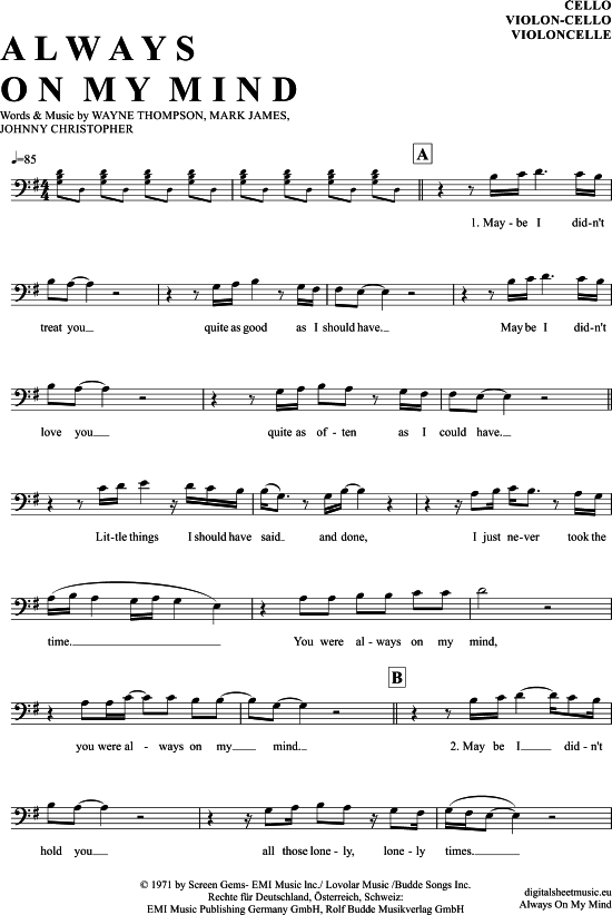 Produktbild zu: Always on my mind Elvis Presley