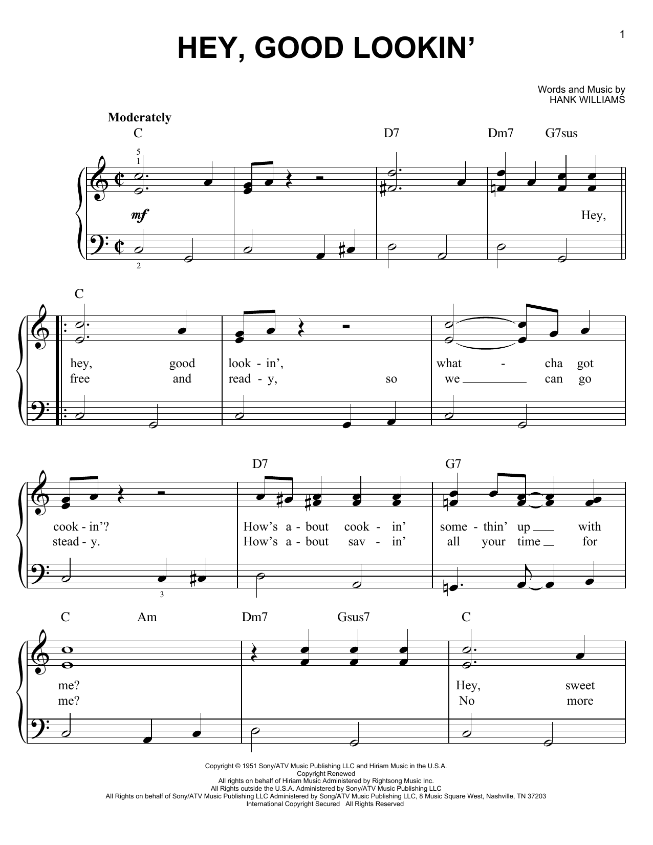 Produktgalerie: Seite 1 von 1 Hey, Good Lookin', Hank Williams, Klavier
