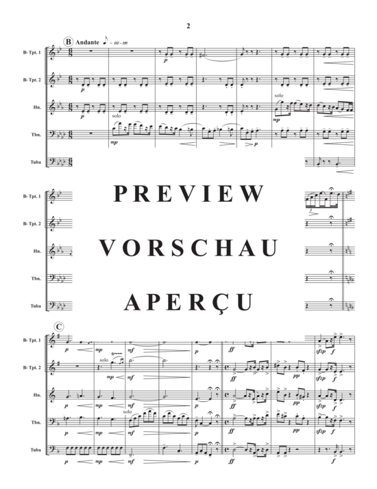 Produktgalerie: Seite 4 von 21 Morning, Noon and Nightin Vienna (Overture) , ,  (Blechbläserquintett)