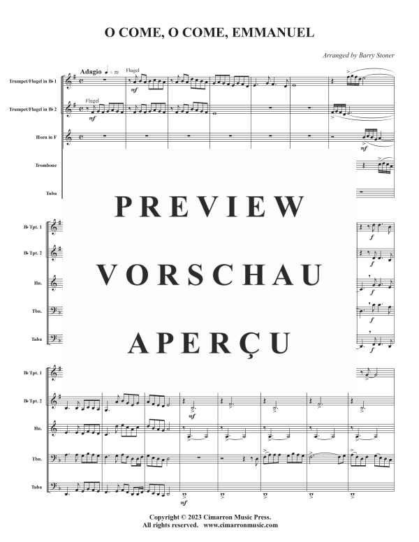 Produktgalerie: Seite 3 von 9 O Come, O Come Emmanuel, , Blechbläserquintett