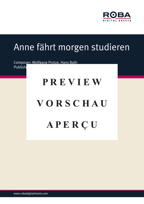 Product gallery: Page 2 of 3 Anne fährt morgen studieren , , Piano and Voice