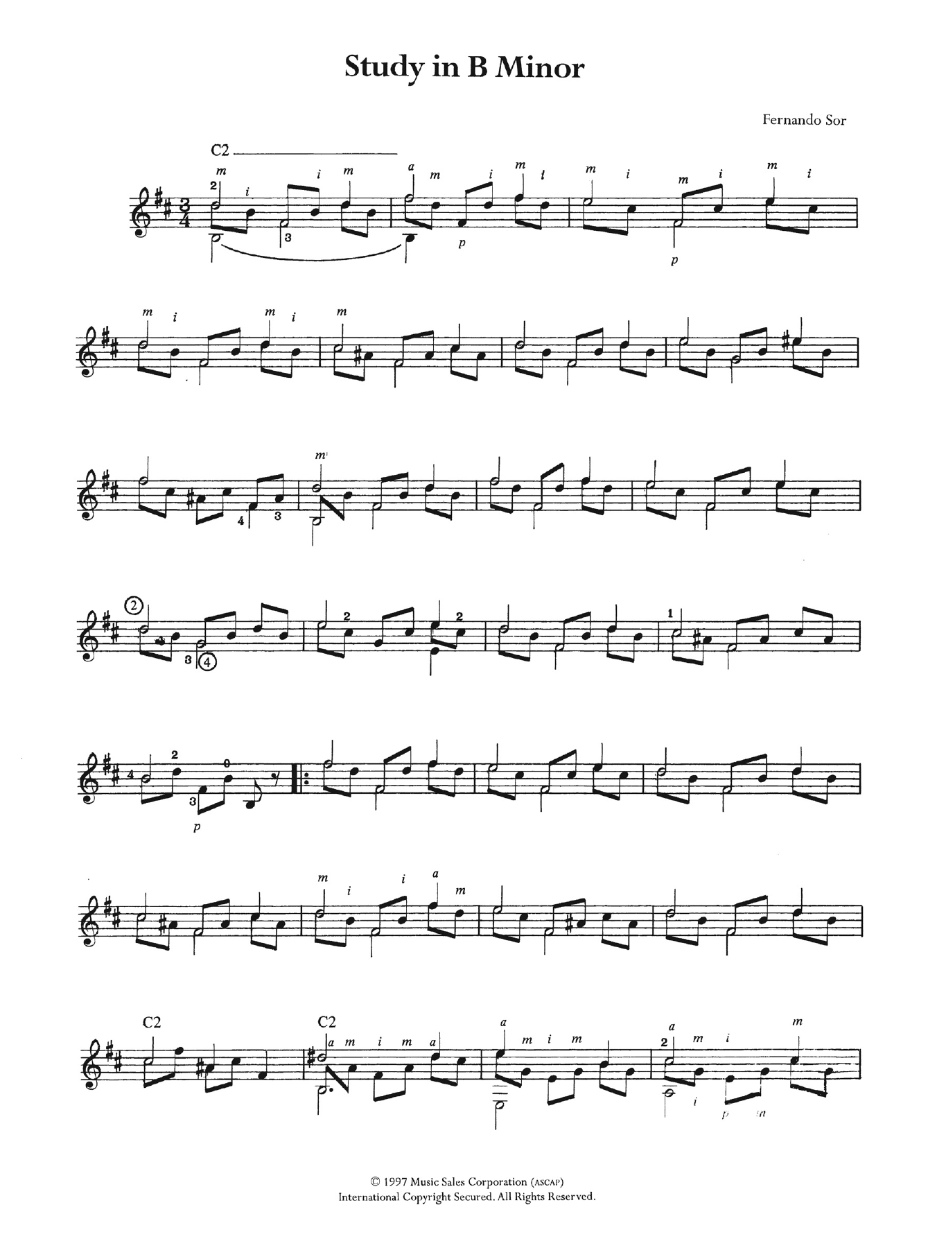 Product gallery: Page 1 of 1 Study In B Minor, Fernando Sor