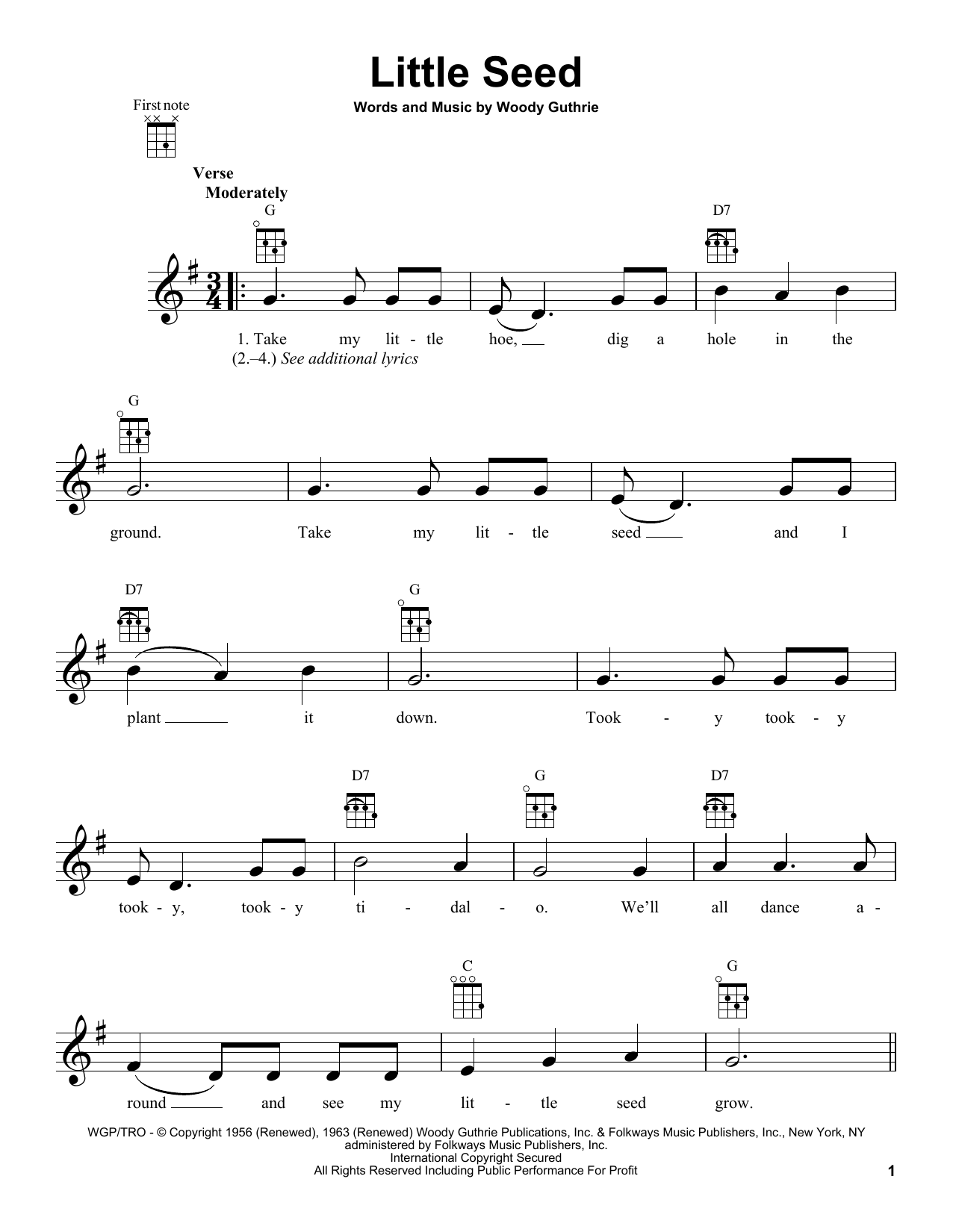 Product gallery: Page 1 of 1 Little Seed, Woody Guthrie
