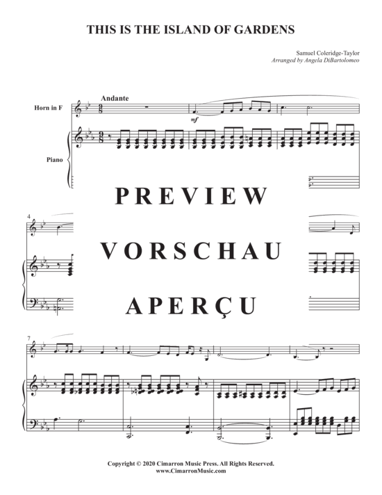 Produktgalerie: Seite 3 von 6 This is the Island of Gardens , , (Horn in F + Klavier)