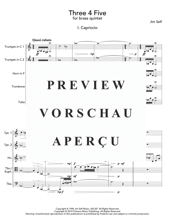 Produktgalerie: Seite 5 von 11 Three 4 Five, , (Blechbläser Quintett)