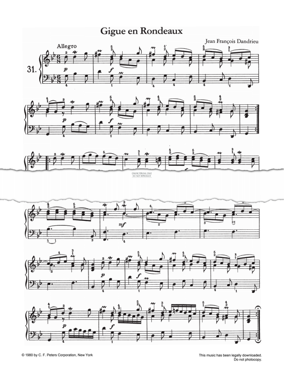 Produktgalerie: Seite 1 von 1 Gigue en Rondeaux, Jean Francois Dandrieu, Klavier