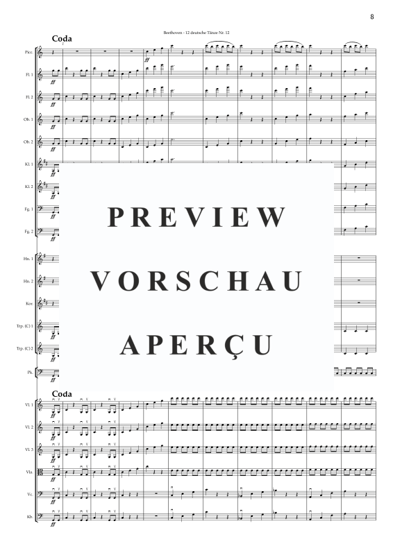 Produktgalerie: Seite 10 von 11 Deutscher Tanz Nr. 12, , Jugendkammerorchester