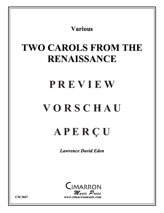 Produktgalerie: Seite 2 von 11 Zwei Weihnachtslieder aus der Renaissance , , (Blechbläserquintett)