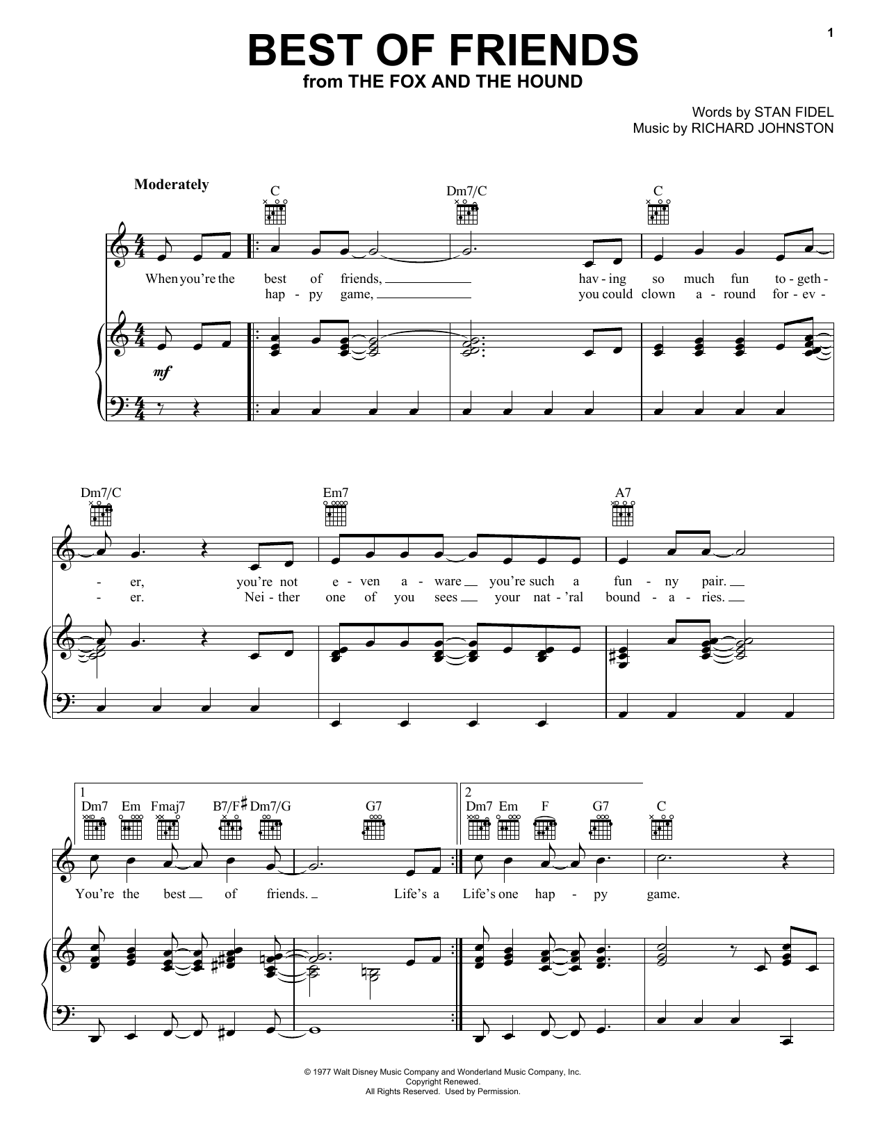 Produktbild zu: Best Of Friends (from The Fox And The Hound)