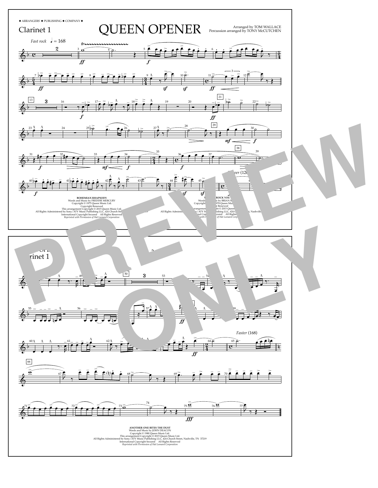 Product picture to: Queen Opener - Clarinet 1