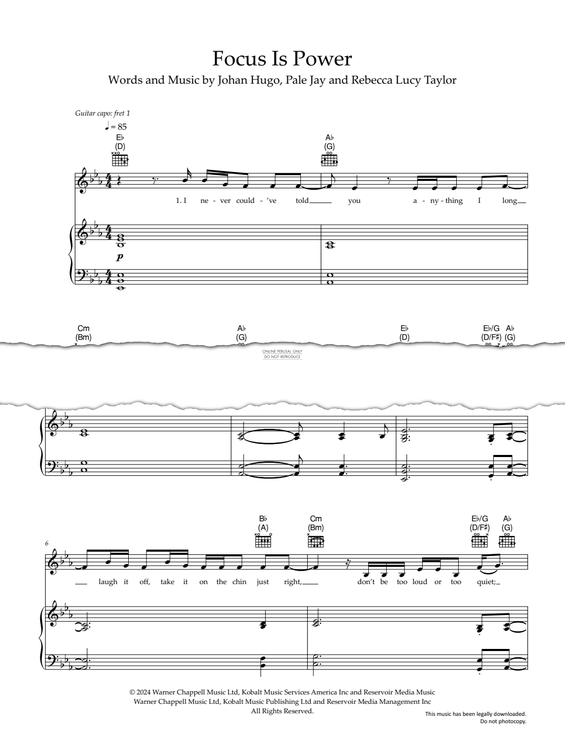 Produktgalerie: Seite 1 von 1 Focus Is Power, Self Esteem, Gesang, Gitarre, Klavier