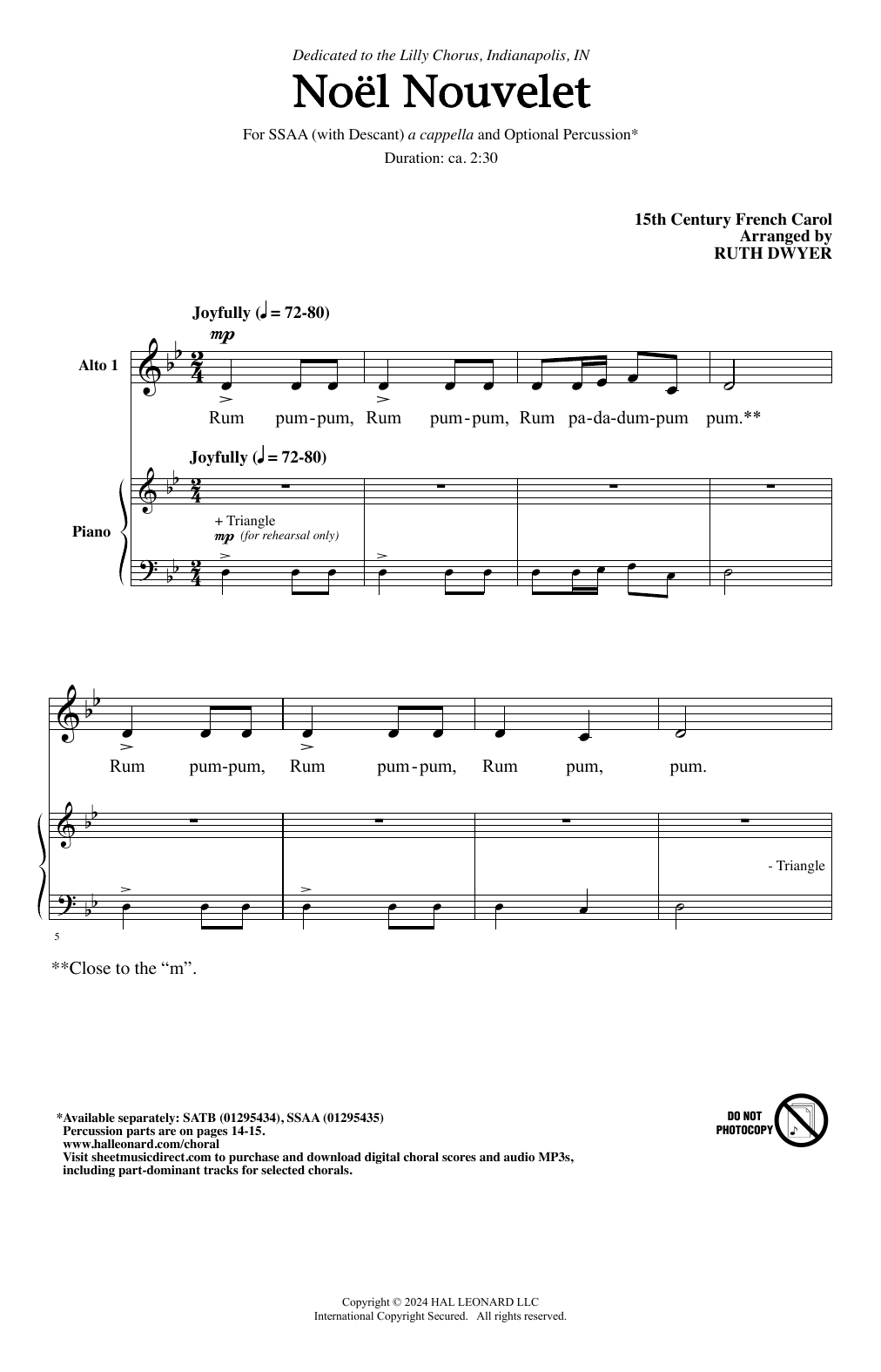 Product picture to: Noel Nouvelet (arr. Ruth Dwyer)