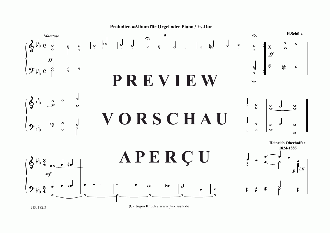 Produktgalerie: Seite 4 von 11 Präludien Es-Dur , , (Orgel/Klavier Solo)