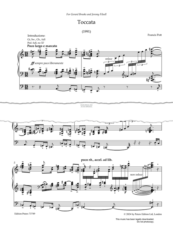 Product gallery: Page 1 of 1 Toccata, Francis Pott