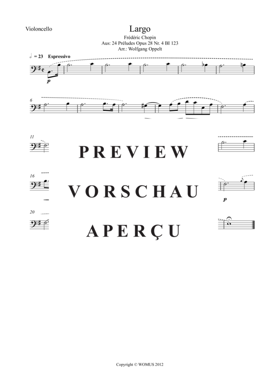 Product gallery: Page 4 of 4 Largo op. 28 Nr. 4 , , (Cello + Klavier)