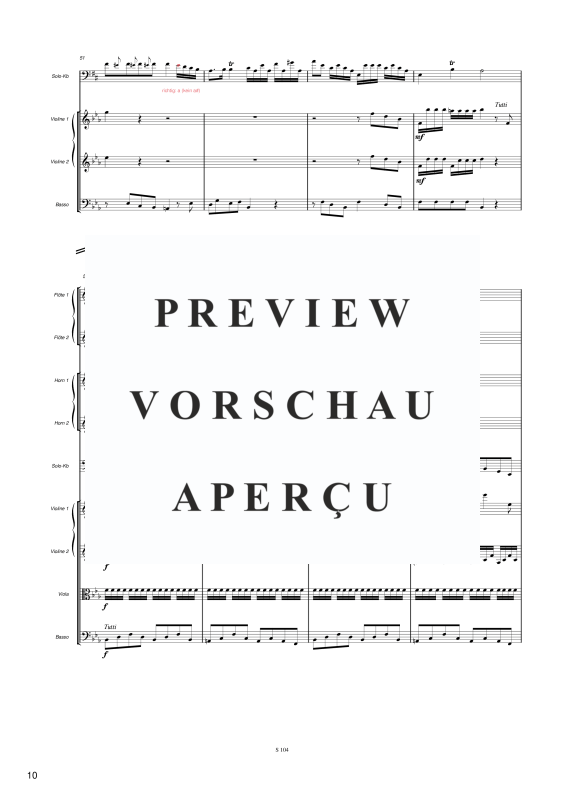 Produktgalerie: Seite 11 von 11 Concerto in Eb per il Contrabasso, , Studienpartitur Orchester