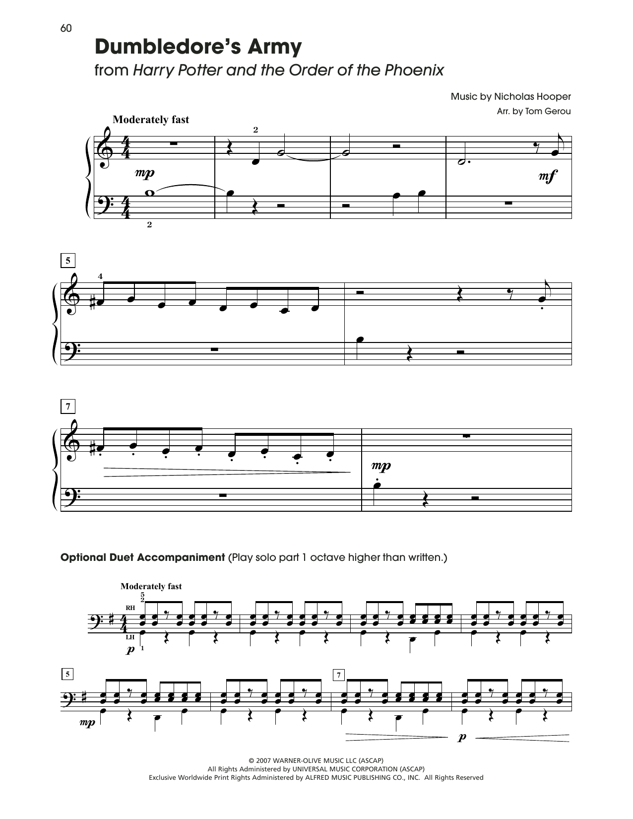 Product gallery: Page 1 of 1 Dumbledore's Army (from Harry Potter) (arr. Tom Gerou), Nicholas Hooper