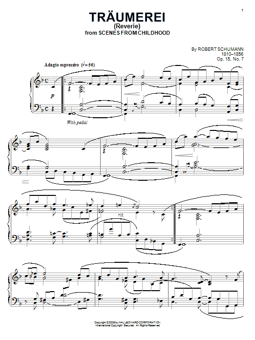 Product gallery: Page 1 of 1 Traumerei, Robert Schumann