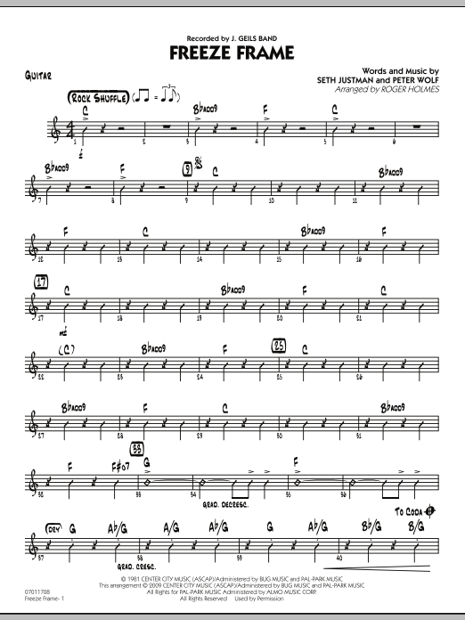 Produktgalerie: Seite 1 von 1 Freeze Frame - Guitar, J. Geils Band