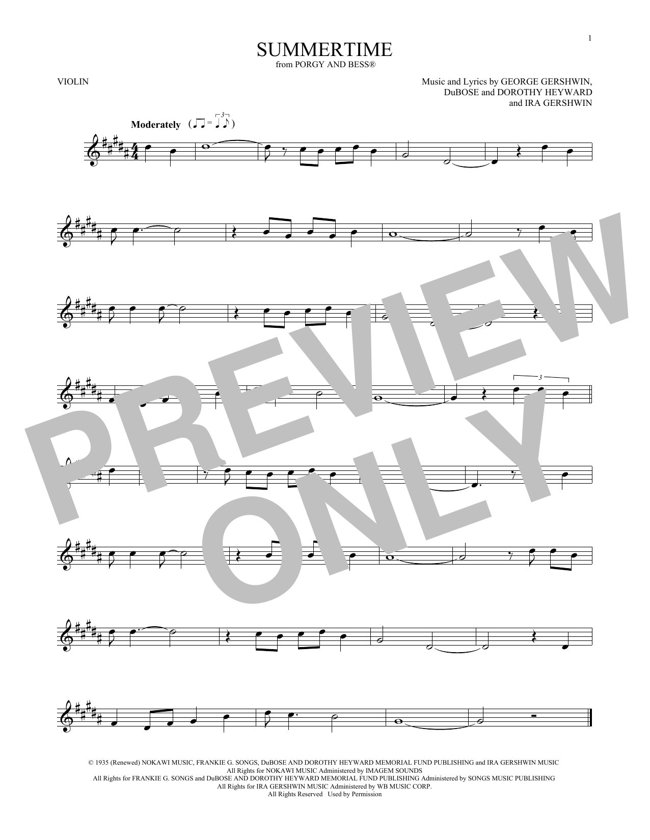 Product gallery: Page 1 of 1 Summertime, George Gershwin