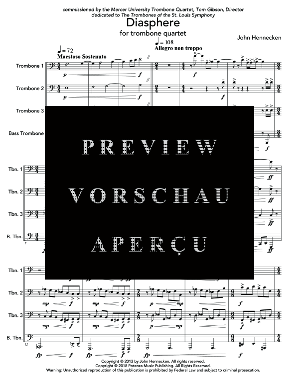 Product gallery: Page 5 of 11 Diasphere, , (Trombone quartet)