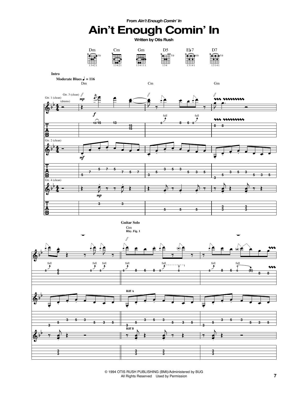 Product gallery: Page 1 of 1 Ain't Enough Comin' In, Otis Rush