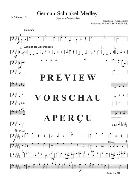 Product gallery: Page 18 of 21 German-Schunkel-Medley , Blasorchester Fatamo, (trombone/tenor horn trio)