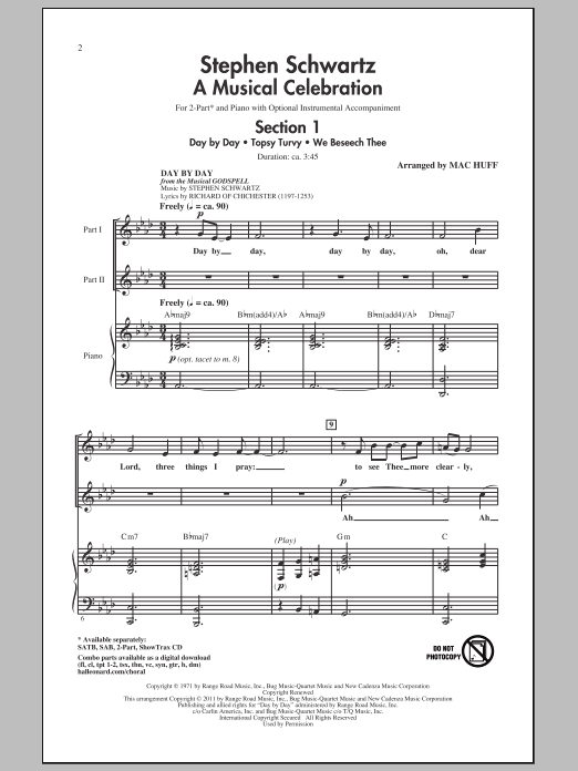 Product picture to: Stephen Schwartz: A Musical Celebration (Medley)