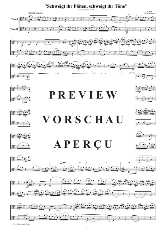 Product gallery: Page 2 of 3 Arie aus der Hochzeits-Kantate für zwei Bratschen, , 