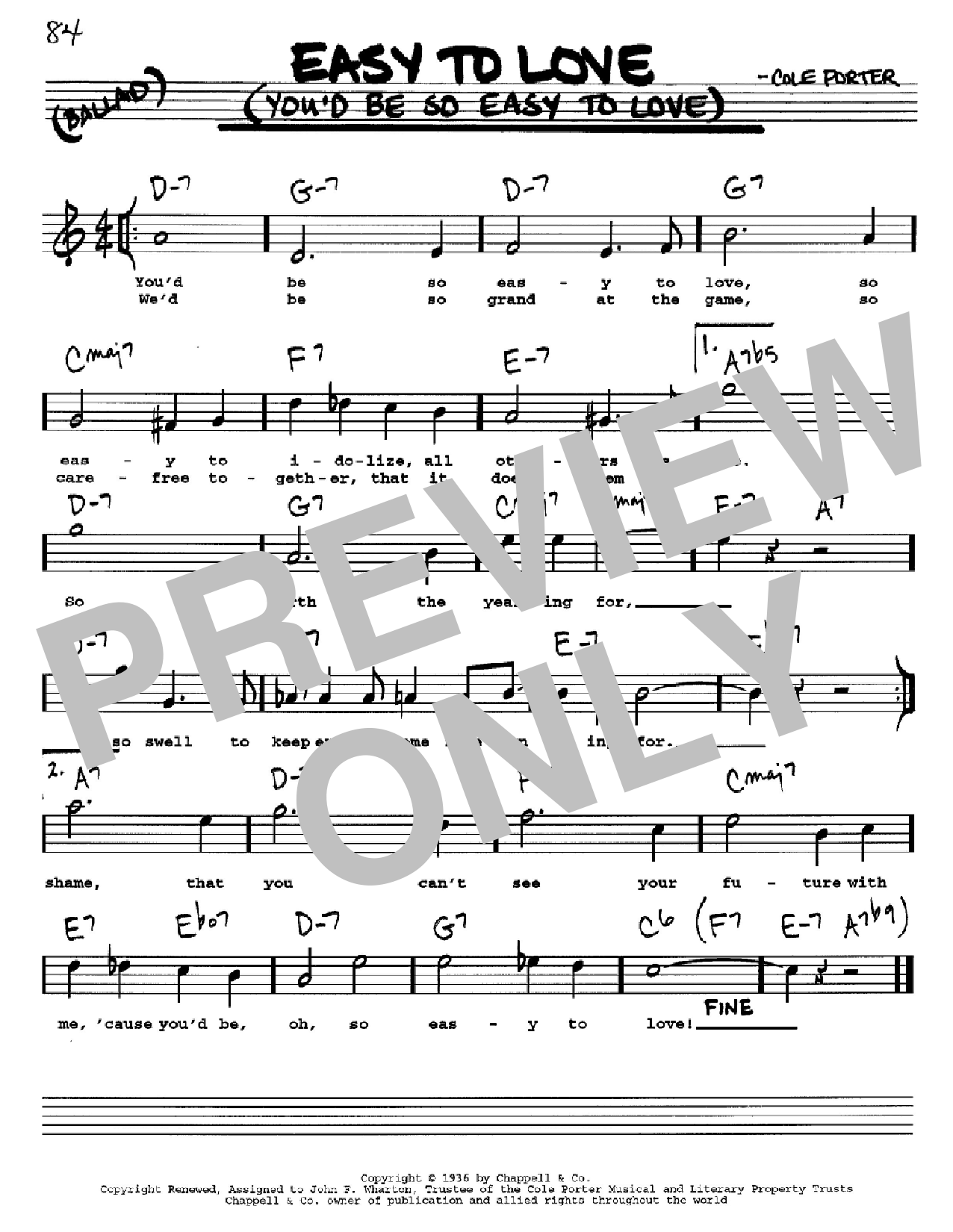 Produktbild zu: Easy To Love (You'd Be So Easy To Love)