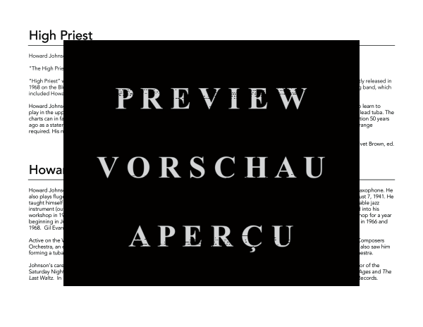 Produktgalerie: Seite 4 von 11 High Priest, , (6x Tuba und Combo Band)