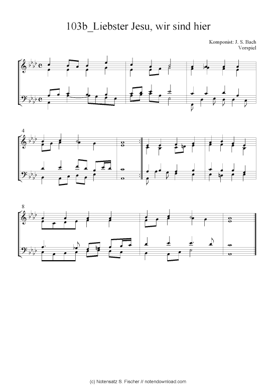 Product picture to: Liebster Jesu, wir sind hier J. S. Bach Vorspiel