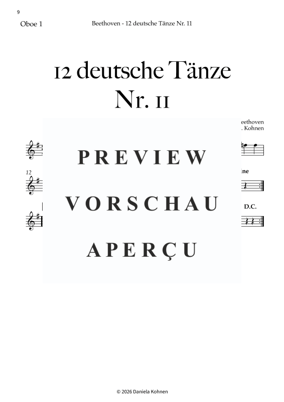 Produktgalerie: Seite 11 von 11 Deutscher Tanz Nr. 11, , Jugendkammerorchester