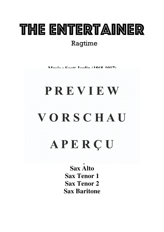 gallery: The Entertainer, , Saxophonquintett