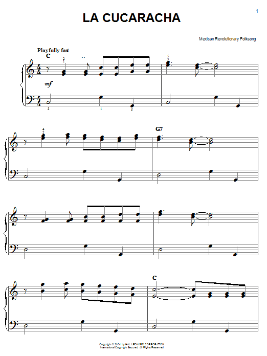 Produktbild zu:  La Cucaracha - Mexican Revolution Folksong