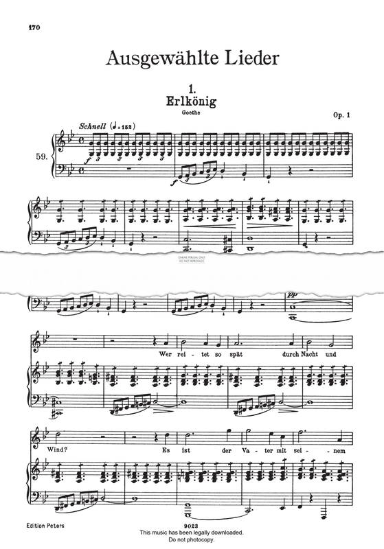 Product picture to: Erlkönig Op.1 D328
