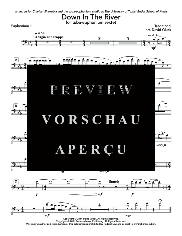 Produktgalerie: Seite 10 von 11 Down in the River, , (Tuba Ensemble EEETTT)