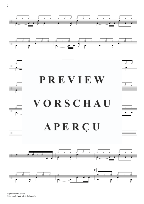 Product gallery: Page 3 of 4 Küss Mich, Halt Mich, Lieb Mich, Egli, Beatrice, (Drums)