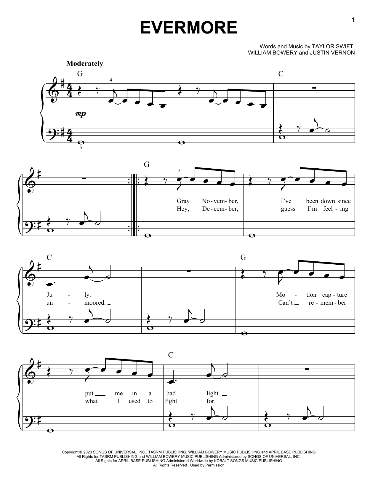 Produktbild zu: evermore (feat. Bon Iver)