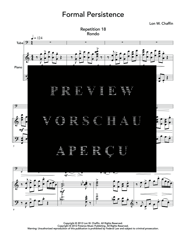 Product gallery: Page 5 of 11 Formal Persistence, , (tuba and piano)