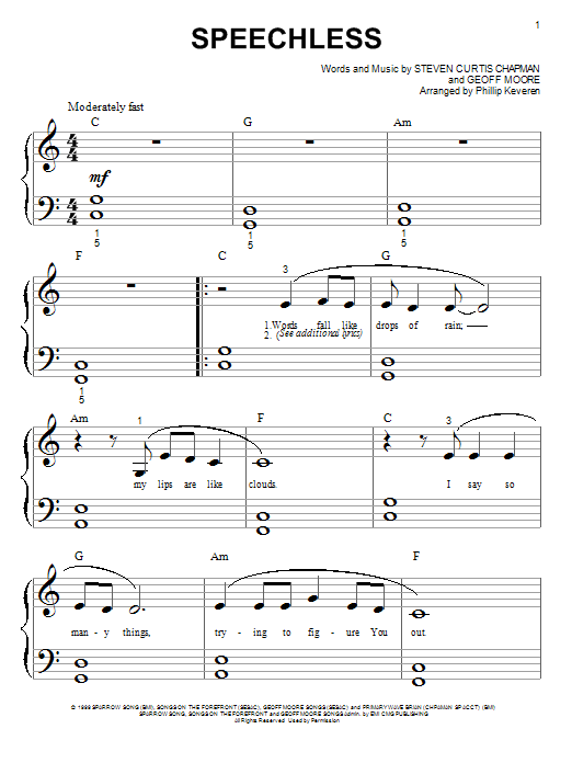 Product picture to: Speechless (arr. Phillip Keveren)