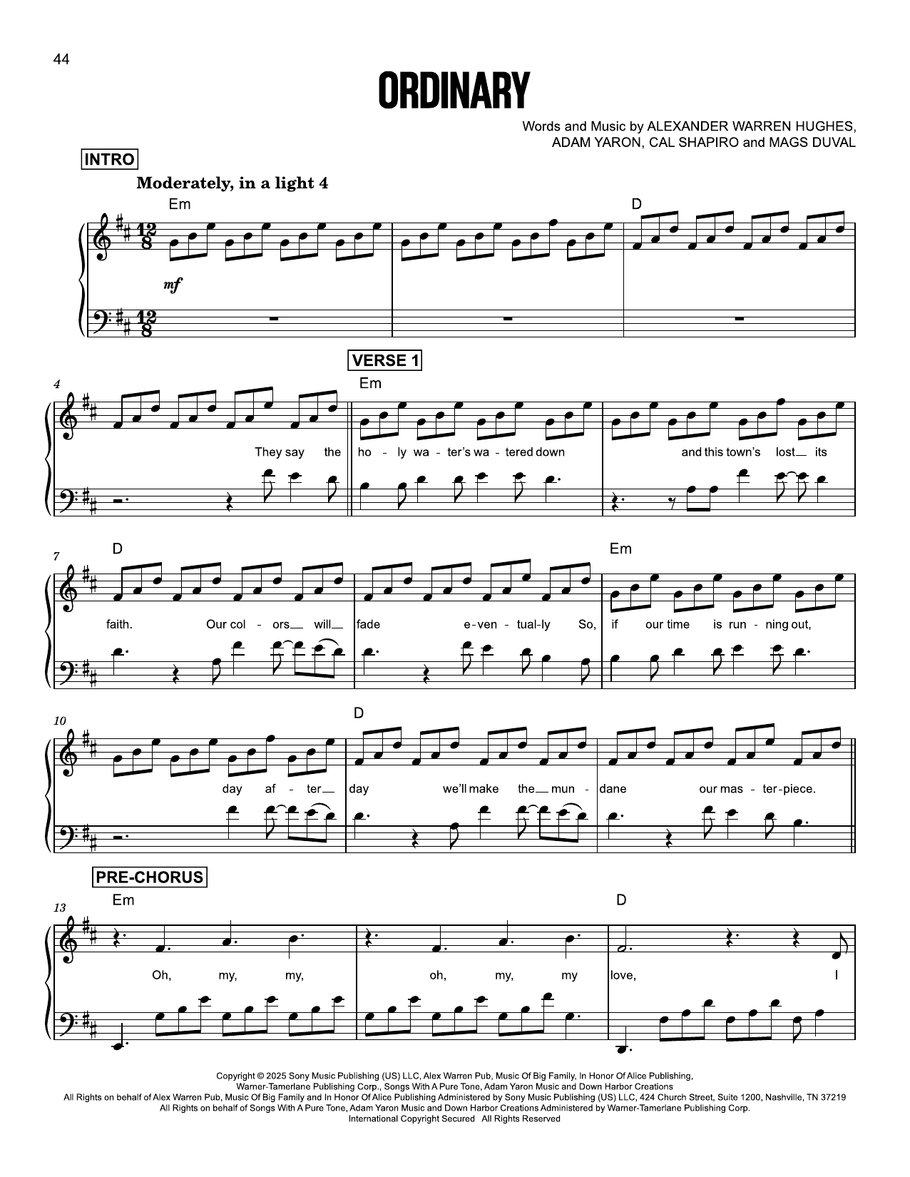 Product gallery: Page 1 of 1 Ordinary, Alex Warren