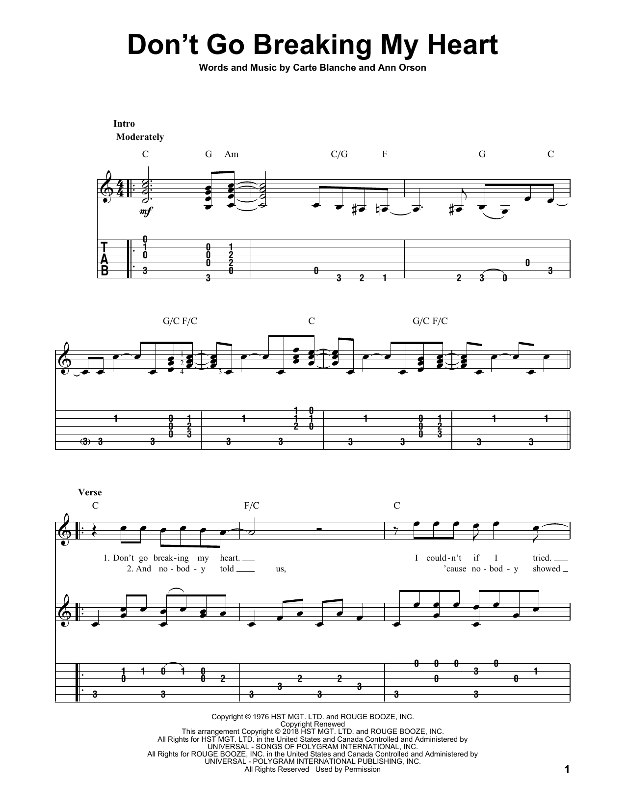Produktbild zu: Don't Go Breaking My Heart