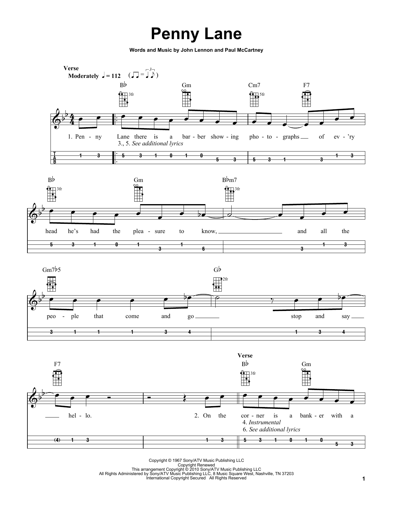 Produktbild zu:  Penny Lane - The Beatles