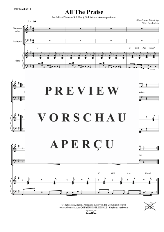 gallery: All the Praise, , Gemischter Chor SAB, Solo und Klavier