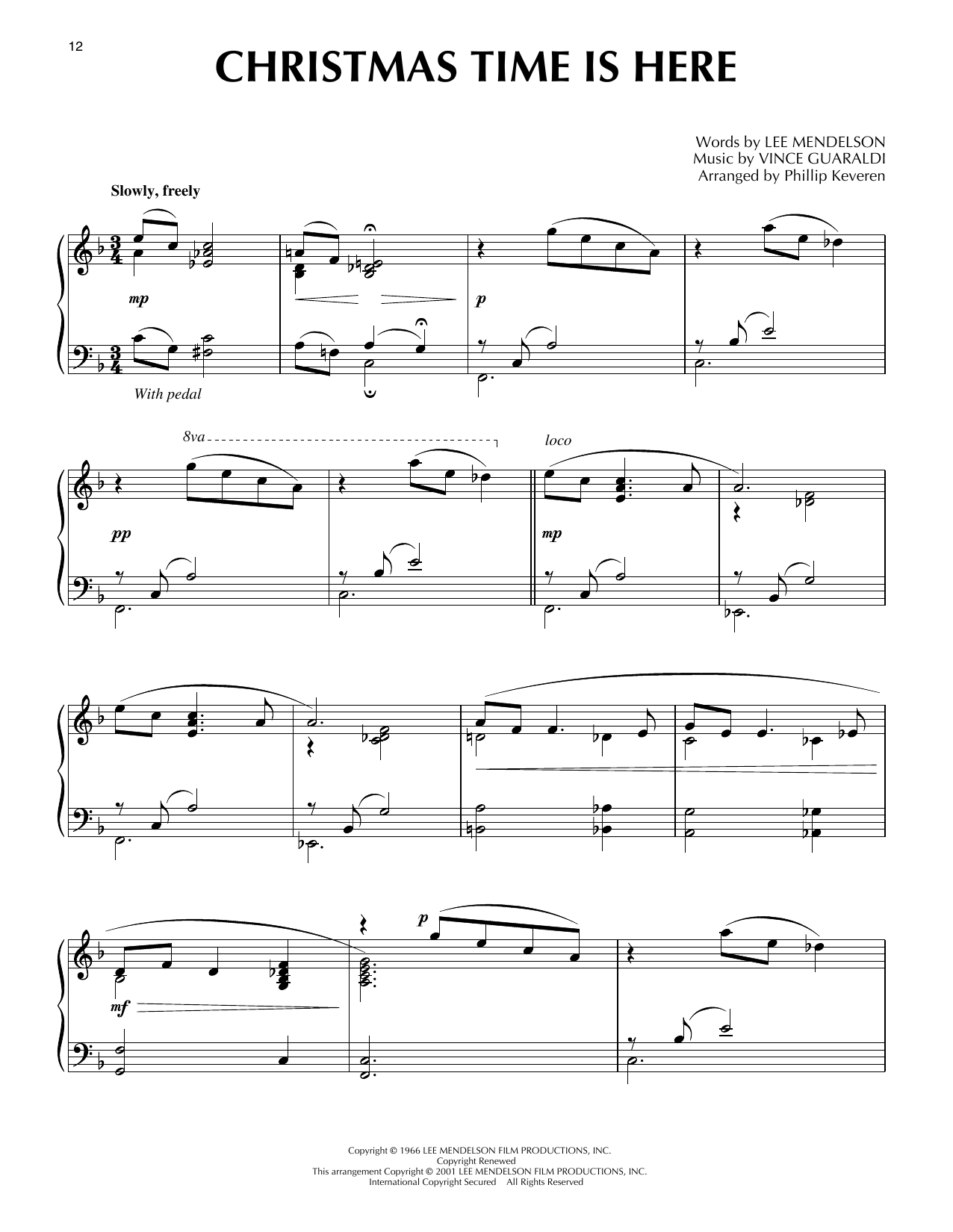 Product picture to: Christmas Time Is Here [Jazz version] (arr. Phillip Keveren)