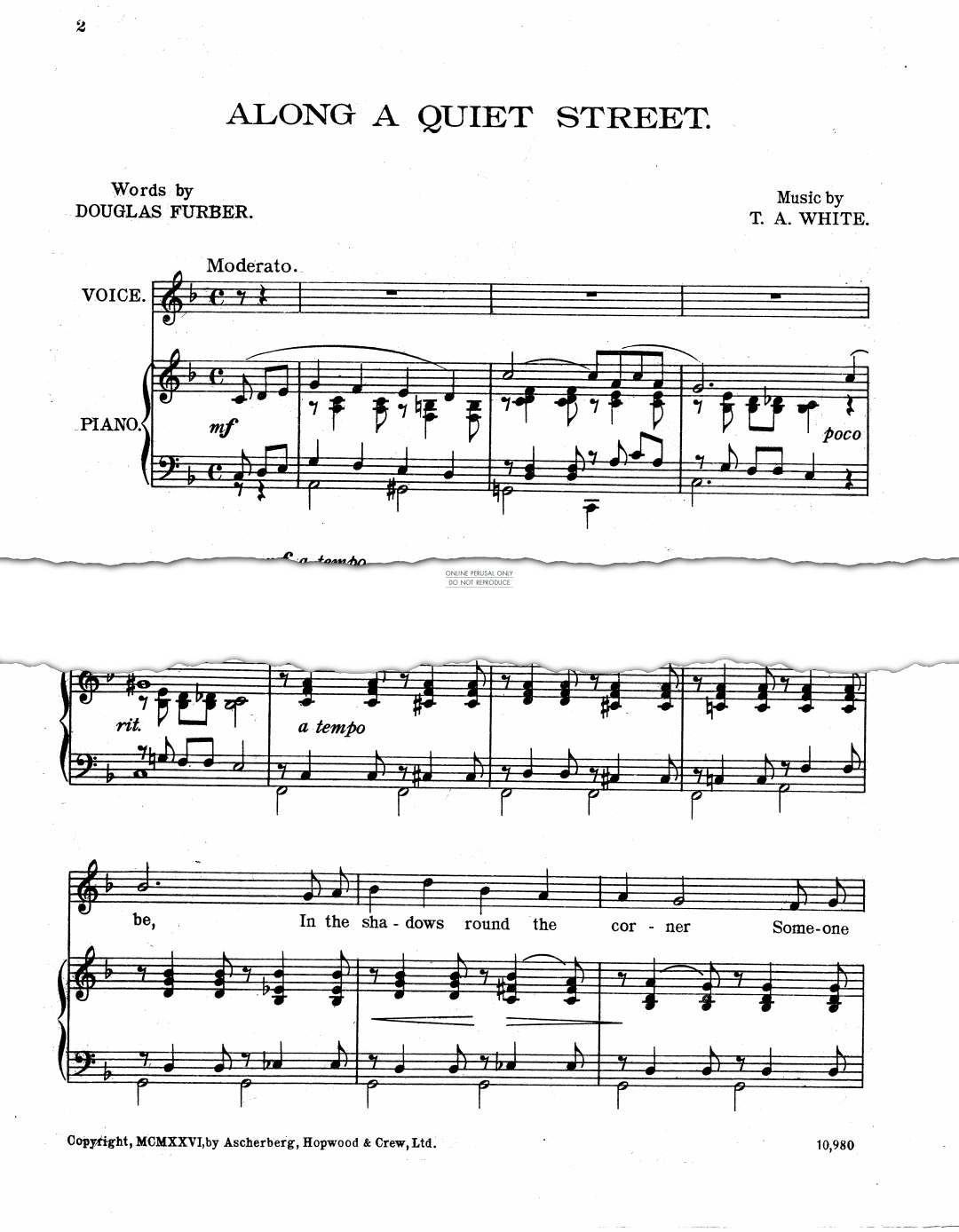 Produktgalerie: Seite 1 von 1 Along A Quiet Street, T. A. White, Gesang, Klavier